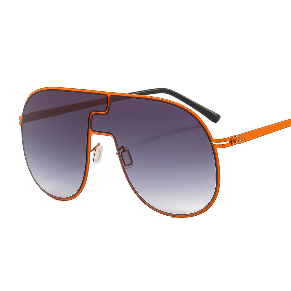 Wholesale PC Large Frame Conjoined Metal Men's and Women's Sunglasses